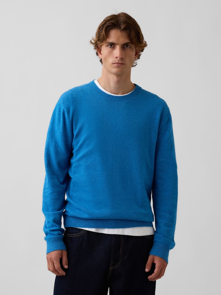 Gap Bright Blue CashSoft Crew Jumper - Image 1 of 4 Gap Bright Blue CashSoft Crew Jumper - Image 1 of 4