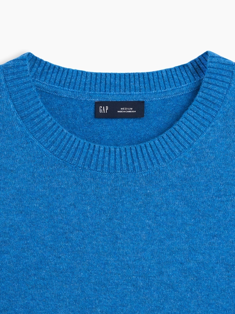 Gap Bright Blue CashSoft Crew Jumper - Image 4 of 4 Gap Bright Blue CashSoft Crew Jumper - Image 4 of 4