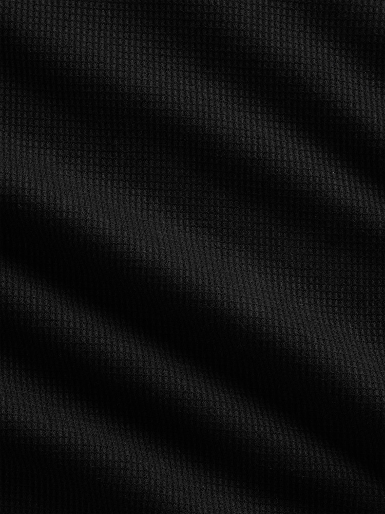 Noir - T-shirt Gap en maille gaufrée à manches longues - Image 5 de 5