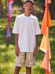 Stone 100% Cotton Bandana Print Jersey Shorts (3-16yrs) - Image 1 of 7