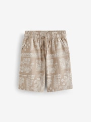 Stone 100% Cotton Bandana Print Jersey Shorts (3-16yrs) - Image 4 of 7
