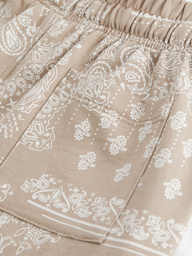 Stone 100% Cotton Bandana Print Jersey Shorts (3-16yrs) - Image 7 of 7