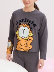 Grey 100% Cotton License Garfield Jogger Pyjamas (3-16yrs) - Image 3 of 8