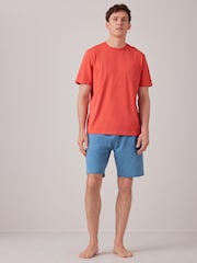 Yellow/Pink 100% Cotton Jersey Pyjama Shorts Set 2 Pack - Image 2 of 14