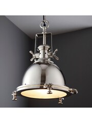 Gallery Home Silver Fents Ceiling Light Pendant - Image 2 of 6