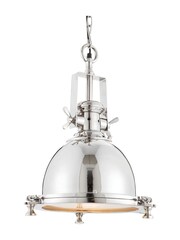 Gallery Home Silver Fents Ceiling Light Pendant - Image 6 of 6