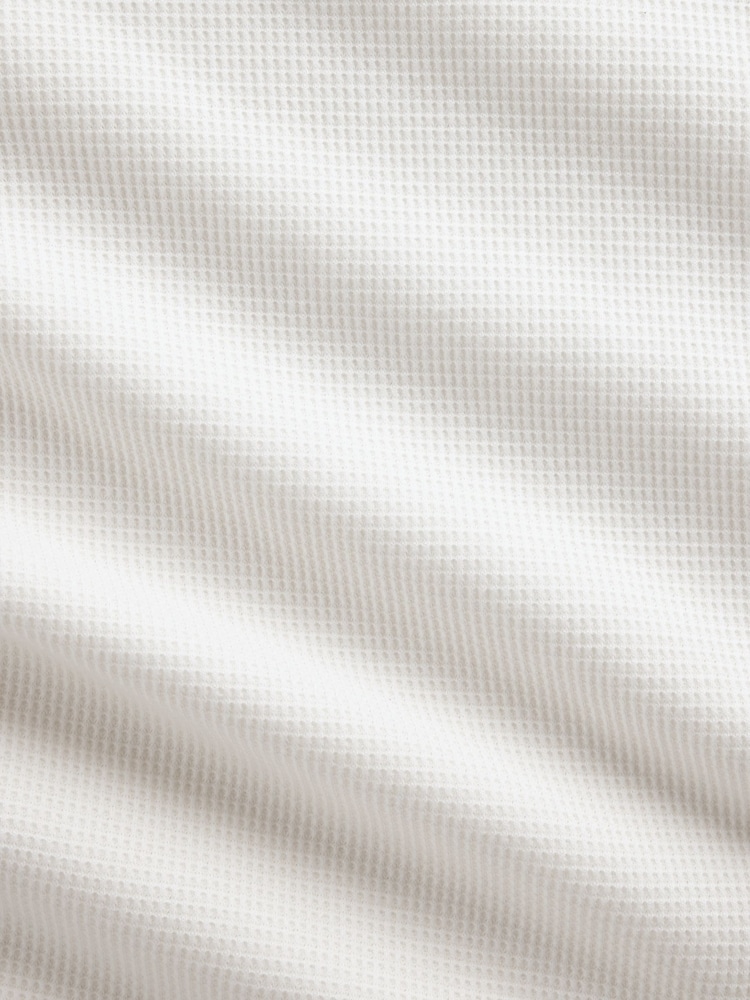 Crème - T-shirt Gap en maille gaufrée à manches longues - Image 5 de 5