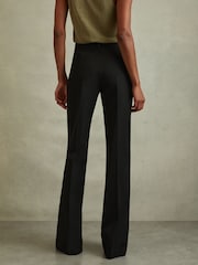 Reiss Black Claude High Rise Flared Trousers - Image 4 of 5