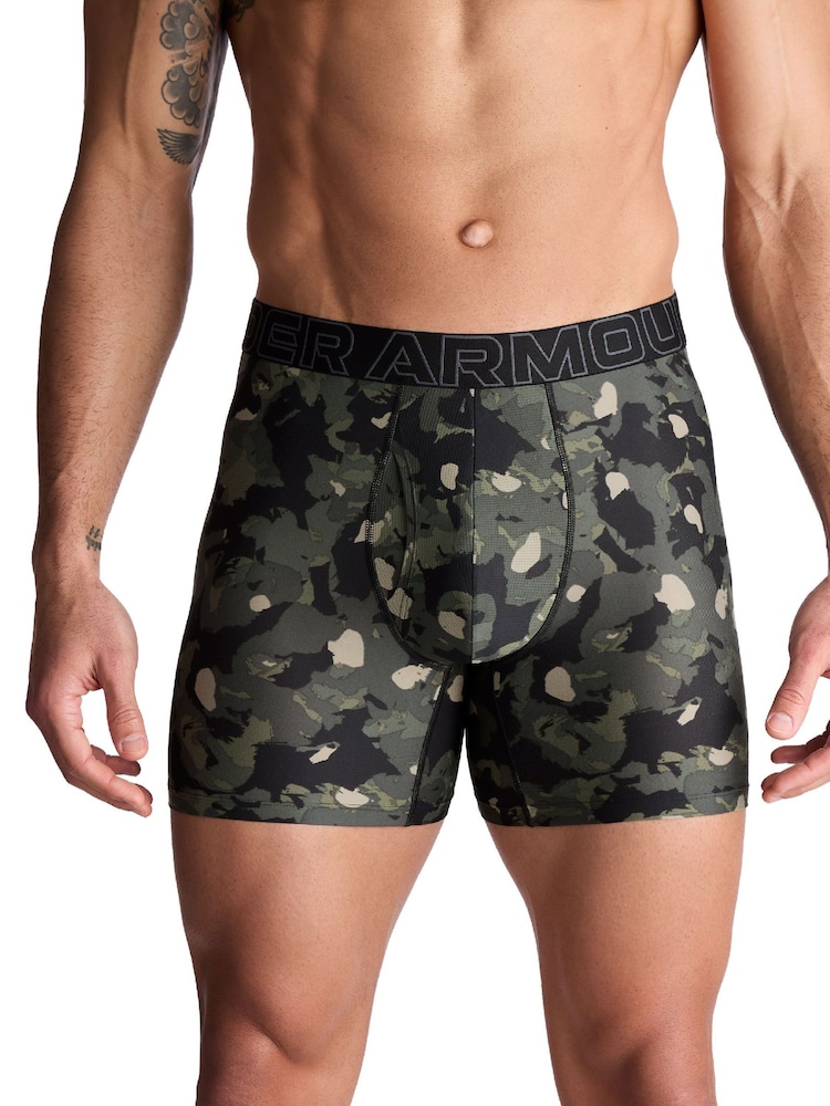 Under Armour Grey Performance Tech Printed Boxers 3 Pack - Image 2 of 3