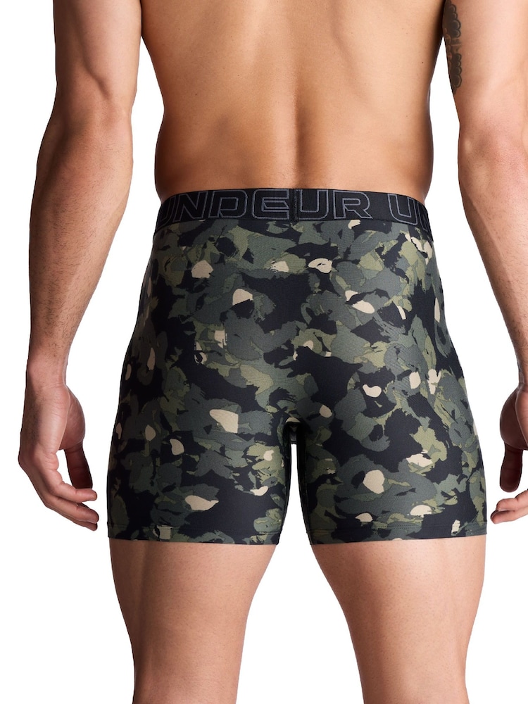 Under Armour Grey Performance Tech Printed Boxers 3 Pack - Image 3 of 3