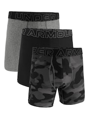 Under Armour Black Print Performance Tech Printed Boxers 3 Pack - Image 3 of 3