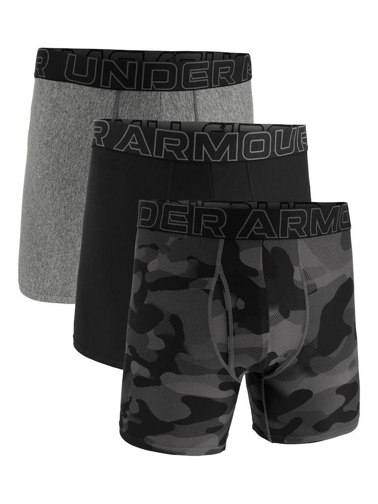 Under Armour Black Print Performance Tech Printed Boxers 3 Pack - Image 3 of 3