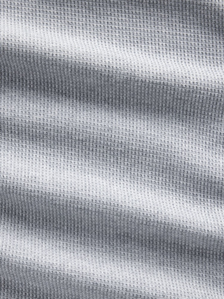 Gris - T-shirt Gap en maille gaufrée à manches longues - Image 5 de 5