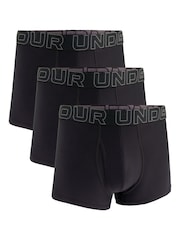 Under Armour Black Performance Tech 3" Solid Boxers 3 Pack - Image 3 of 3