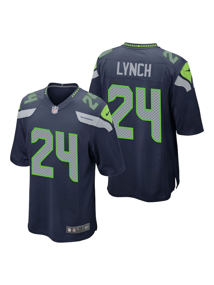Nike Blue NFL Seattle Seahawks Home Game Jersey - Marshawn Lynch - Image 1 of 1