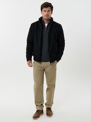 Saltwell Black Showerproof Fleece Lined Jacket - Image 4 of 6
