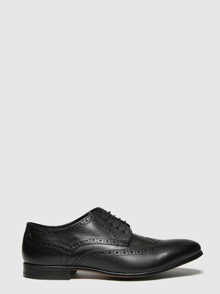 Schuh Black Rowen Brouge Shoes - Image 1 of 4