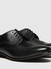 Schuh Black Rowen Brouge Shoes - Image 2 of 4