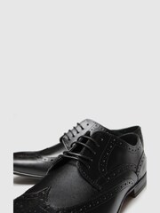 Schuh Black Rowen Brouge Shoes - Image 4 of 4