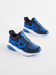 Blue/Black Elastic Lace Trainers - Image 1 of 6