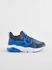 Blue/Black Elastic Lace Trainers - Image 2 of 6