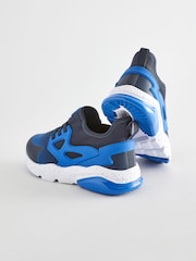 Blue/Black Elastic Lace Trainers - Image 4 of 6