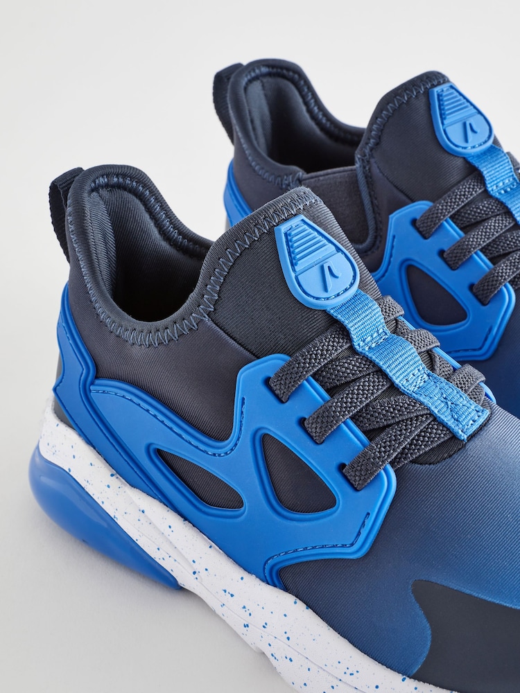 Blue/Black Elastic Lace Trainers - Image 6 of 6