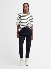 Barbour® White Caroline Stripe Sweatshirt - Image 3 of 7