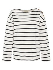 Barbour® White Caroline Stripe Sweatshirt - Image 7 of 7