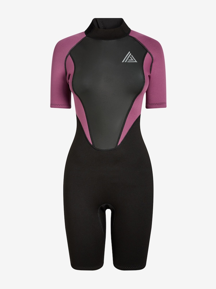 Black/Pink Shorty 2.8mm Neoprene Wetsuit - Image 6 of 6