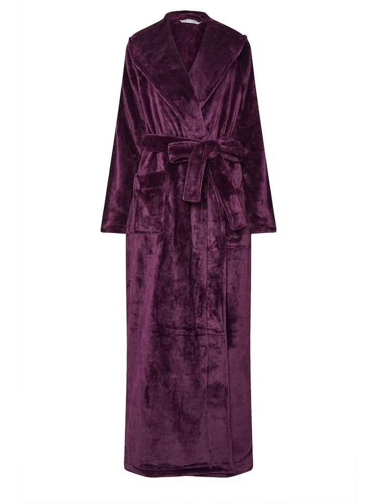 M&Co Purple Premium Soft Touch Shawl Dressing Gown - Image 5 of 5 M&Co Purple Premium Soft Touch Shawl Dressing Gown - Image 5 of 5