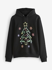 Black Overhead Hoodie Christmas Sweatshirt - Image 5 of 7