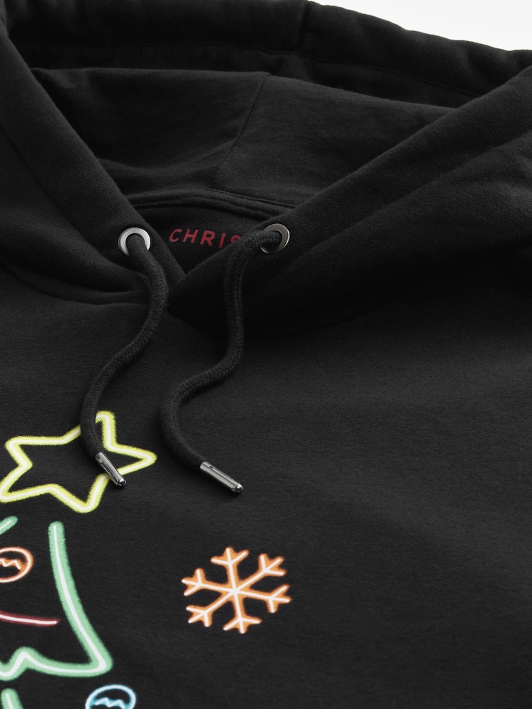 Black Overhead Hoodie Christmas Sweatshirt - Image 7 of 7