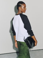 Black Long Sleeve Raglan T-Shirt - Image 3 of 7