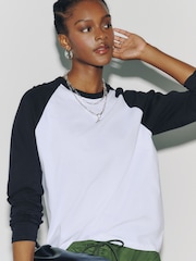 Black Long Sleeve Raglan T-Shirt - Image 4 of 7