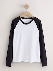 Black Long Sleeve Raglan T-Shirt - Image 5 of 7