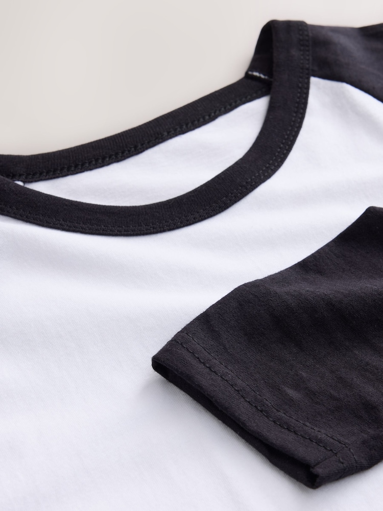 Black Long Sleeve Raglan T-Shirt - Image 7 of 7