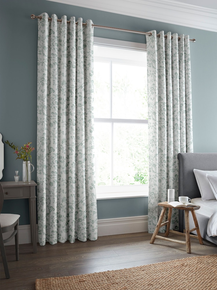 Laura Ashley Duck Egg Aria Made to Measure Curtains - Image 2 of 9