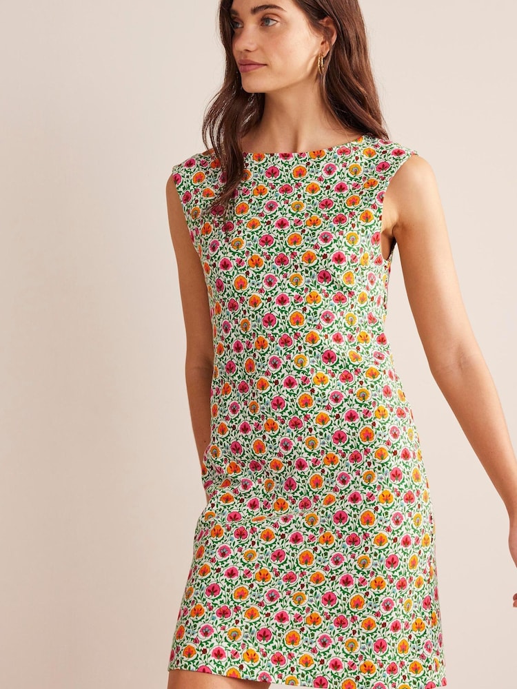 Boden Green Sleeveless Jersey Shift Dress - Image 1 of 5
