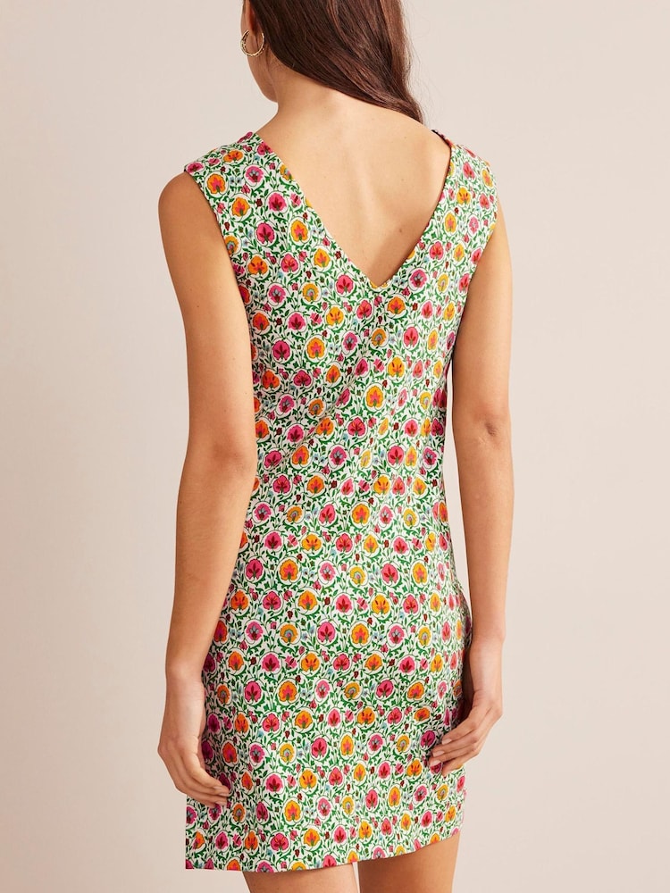 Boden Green Sleeveless Jersey Shift Dress - Image 2 of 5