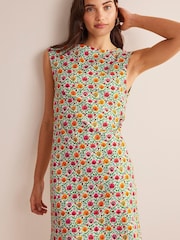 Boden Green Sleeveless Jersey Shift Dress - Image 3 of 5