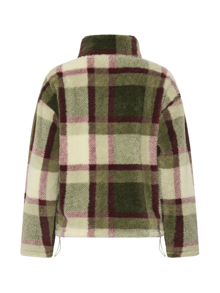 PixieGirl Petite Green Checkered Zip Fleece - Image 6 of 6 PixieGirl Petite Green Checkered Zip Fleece - Image 6 of 6