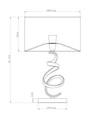 Chrome Ribbon Touch Table Lamp - Image 6 of 6