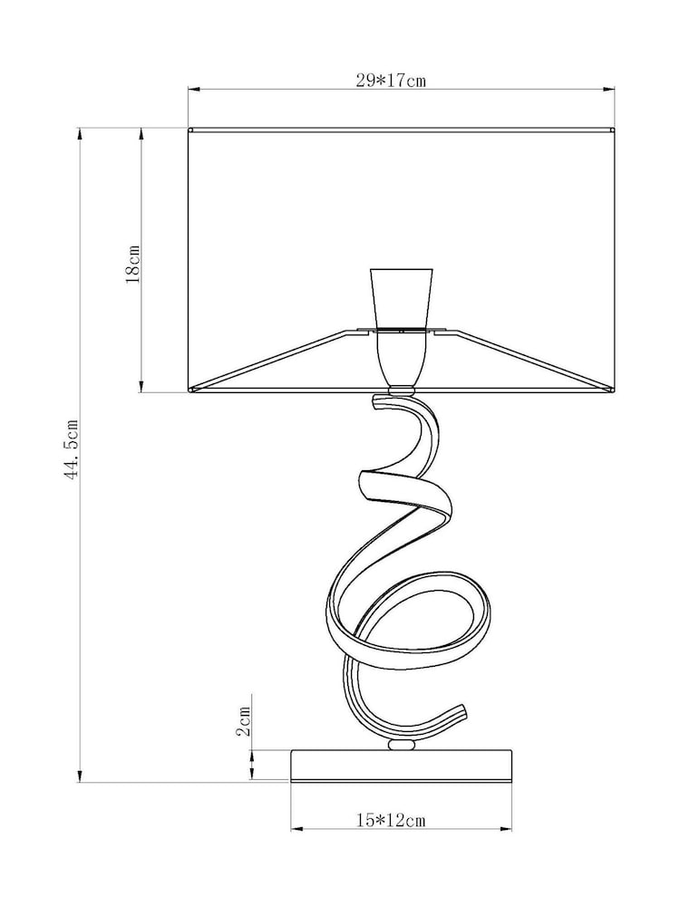 Chrome Ribbon Touch Table Lamp - Image 6 of 6