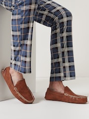 Tan Brown Moccasin Slippers - Image 1 of 6