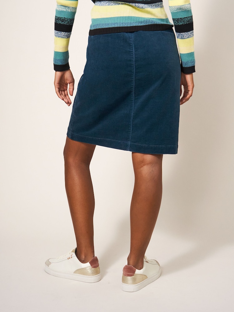 White Stuff Denim Melody Organic Cord Skirt - Image 2 of 5