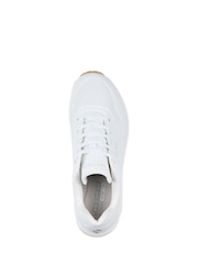 Skechers White Womens Uno Wide Fit Trainers - Image 4 of 5
