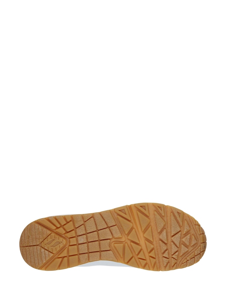 Skechers White Womens Uno Wide Fit Trainers - Image 5 of 5