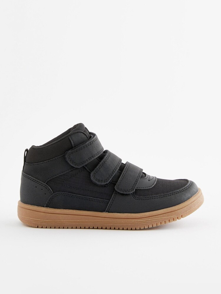 Black Touch Fastening High Top Trainers - Image 2 of 6 Black Touch Fastening High Top Trainers - Image 2 of 6