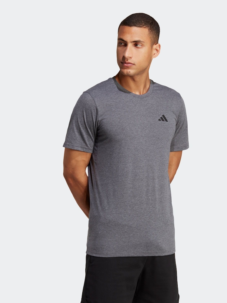 adidas Grey 100% Cotton Train Essentials Feelready Training T-Shirt - Image 1 of 7